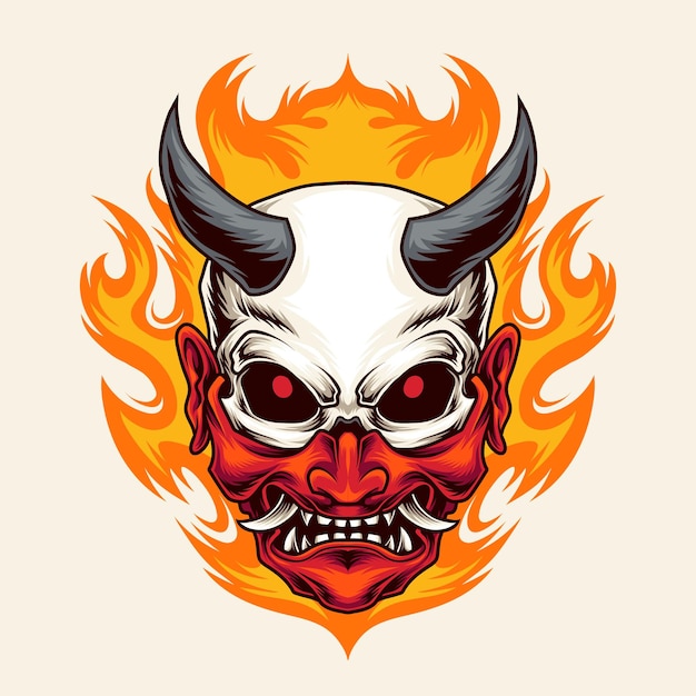 Vector máscara de calavera fujin