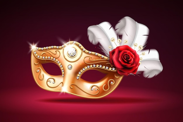 Máscara de colombina brillante para cubrir la cara en carnaval o mascarada