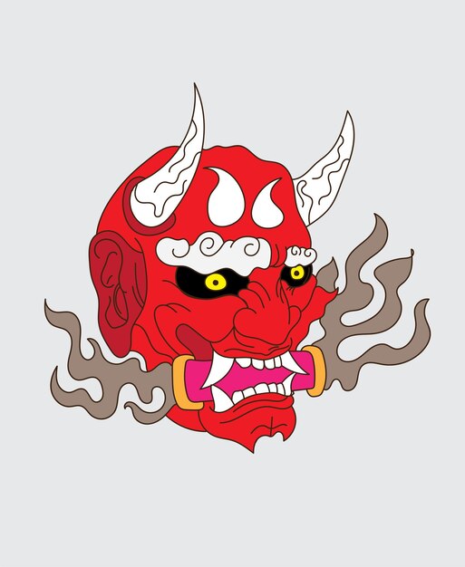 La máscara demoníaca oni es el logotipo demoníaco. El diseño de la ilustración para Sukajan es el logotipio tradicional de Japón.