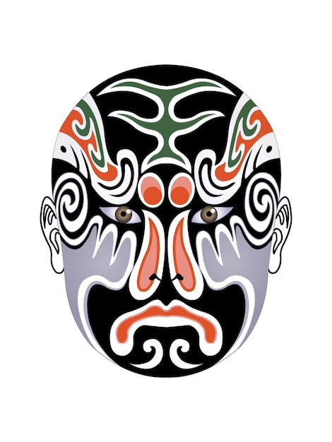 máscara facial maquillaje facial chino máscara tribal tradicional máscaras de ópera de Pekín