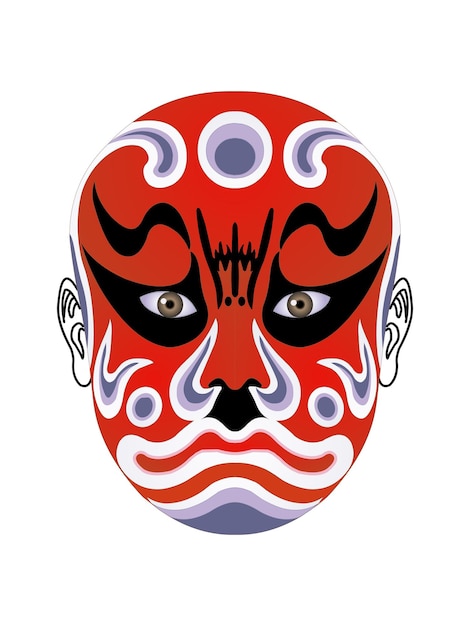 máscara facial maquillaje facial chino máscara tribal tradicional máscaras de ópera de Pekín