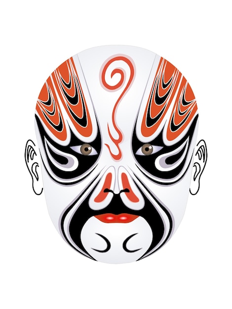 máscara facial maquillaje facial chino máscara tribal tradicional máscaras de ópera de Pekín