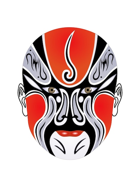 máscara facial maquillaje facial chino máscara tribal tradicional máscaras de ópera de Pekín