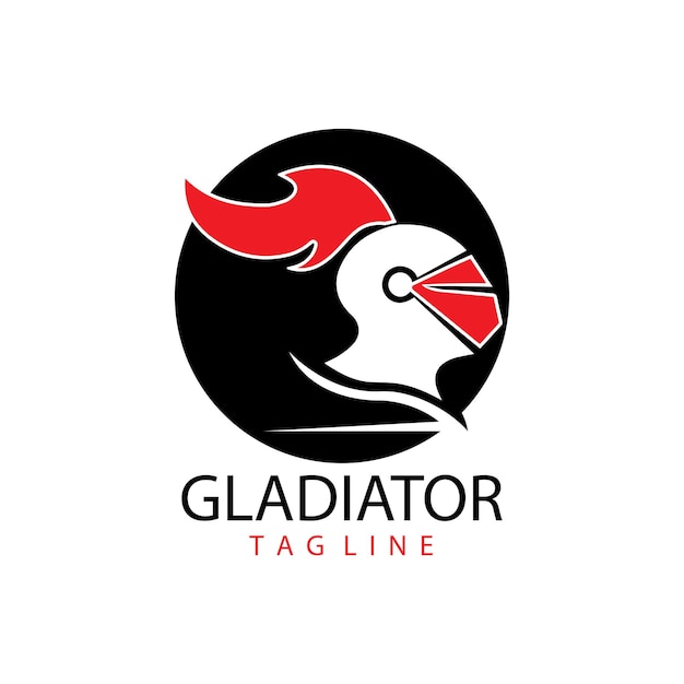 Máscara de gladiador Diseño de icono de vector de plantilla de logotipo de casco espartano