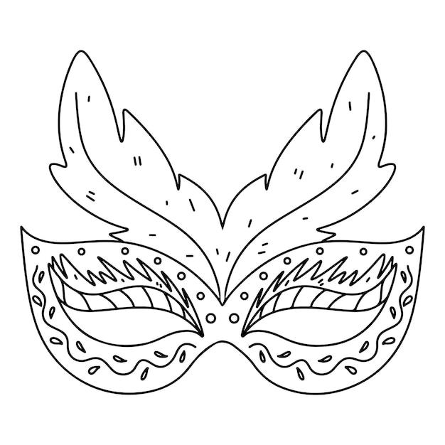 Una Máscara De Carnaval En Colores Bonitas Ilustraciones svg, vectoriales,  clip art vectorizado libre de derechos. Image 8838013