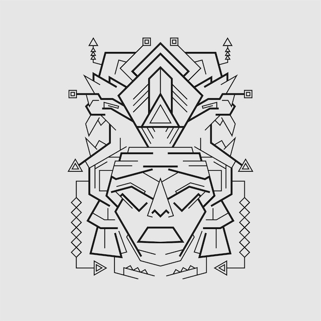 Vector máscara maya