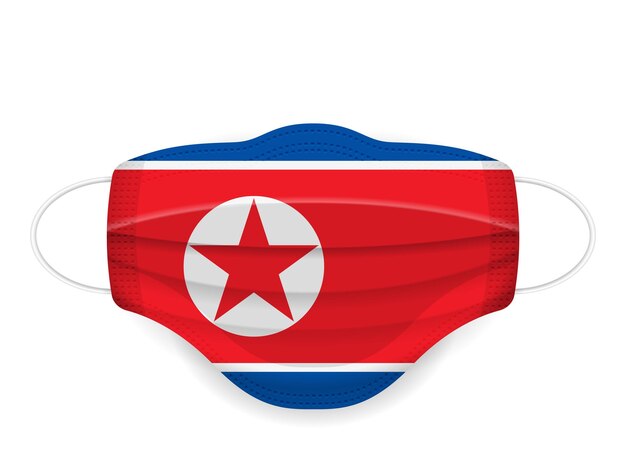 Máscara médica Bandera de Corea del Norte