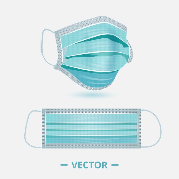 Máscara médica, máscara quirúrgica, protección contra virus e infecciones.