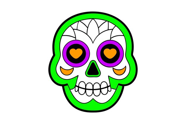 Máscara de la muerte Calavera día de los muertos calaveras de la muerte máscara vector tradicional festival de México Calavera