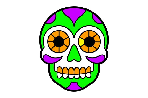 Máscara de la muerte Calavera día de los muertos calaveras de la muerte máscara vector tradicional festival de México Calavera