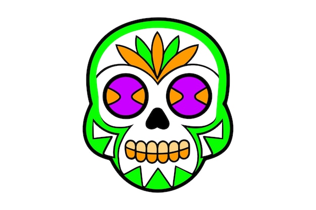 Máscara de la muerte Calavera día de los muertos calaveras de la muerte máscara vector tradicional festival de México Calavera
