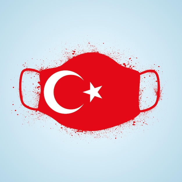 Máscara de respiración de seguridad Grunge Turquía