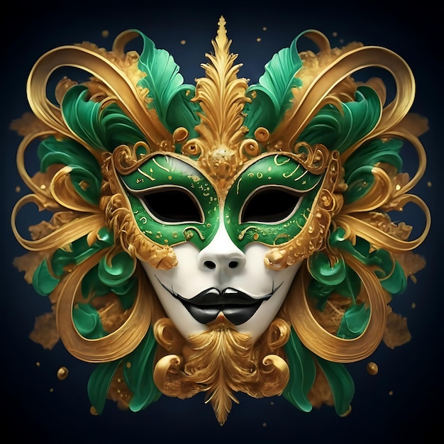 Vector máscara veneziana y máscara editvel para el carnaval brasileño