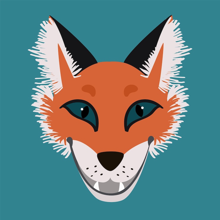 Vector máscara de zorro vectorial
