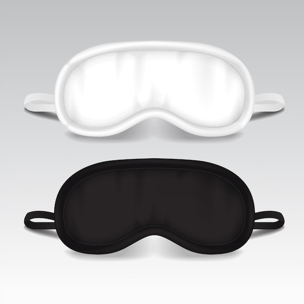 Mascarilla para dormir. Vector maqueta ilustración.
