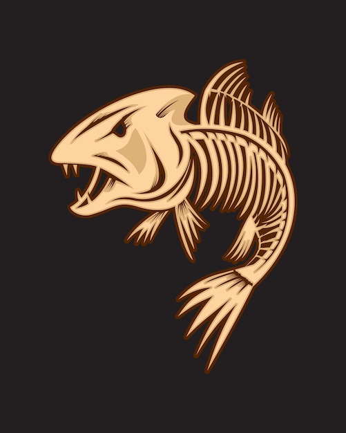 Mascot de hueso de pescado