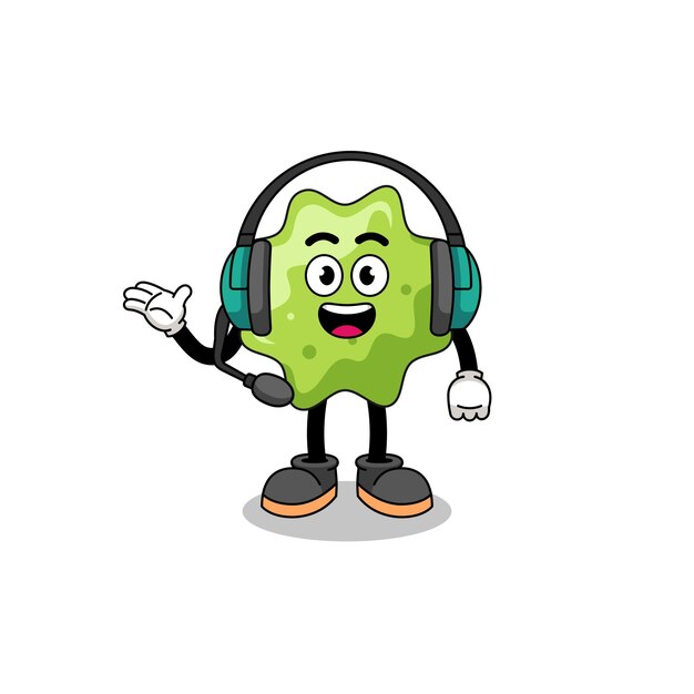 Mascot Ilustración de splat como servicio al cliente