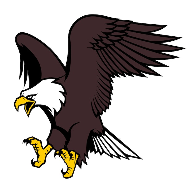 Mascota águila volando