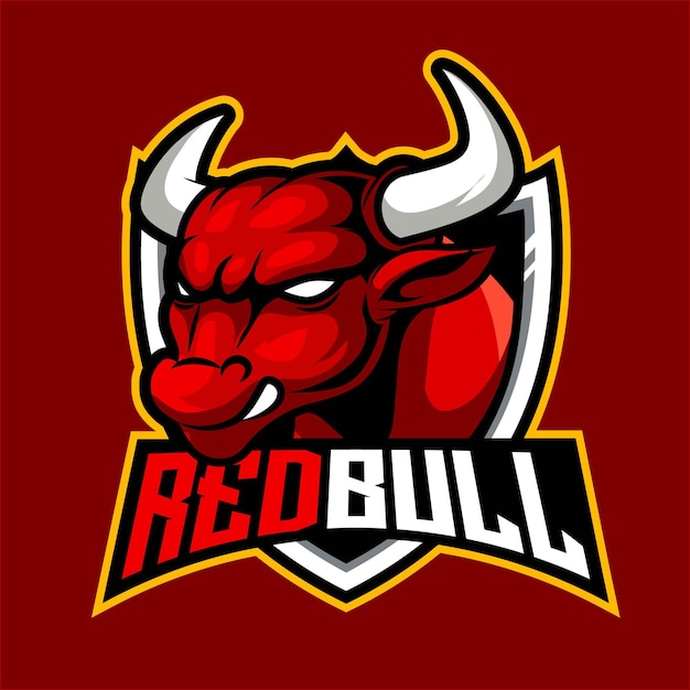 Mascota de bull esport para el logotipo de deportes y esports.