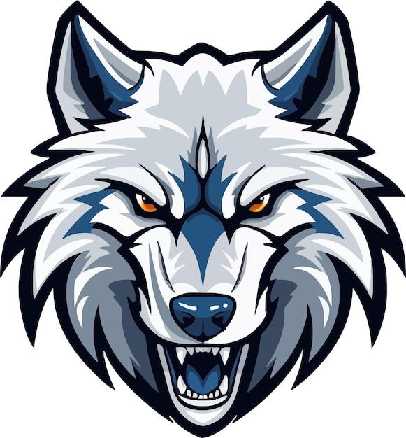 la mascota de la cabeza de lobo