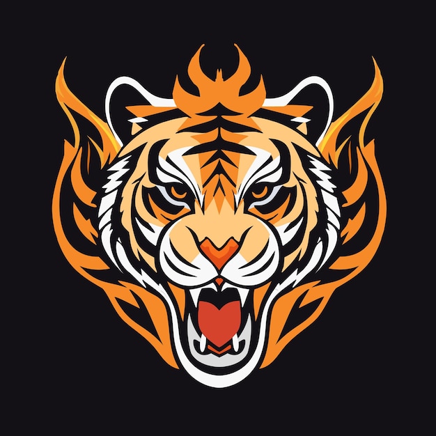 La mascota de la cabeza de tigre