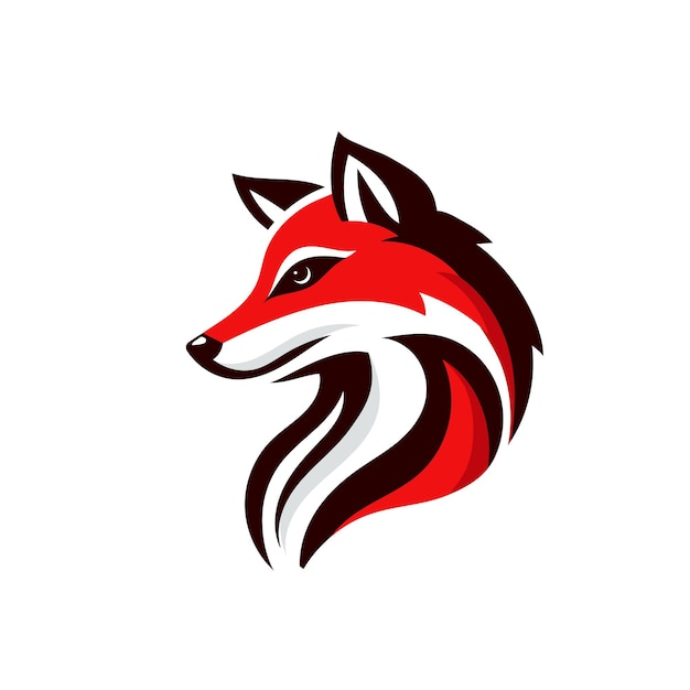 Mascota de la cabeza de zorro creativa