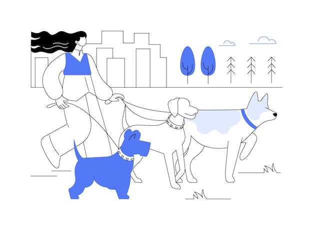 Mascota caminando ilustraciones de vectores de dibujos animados aislados