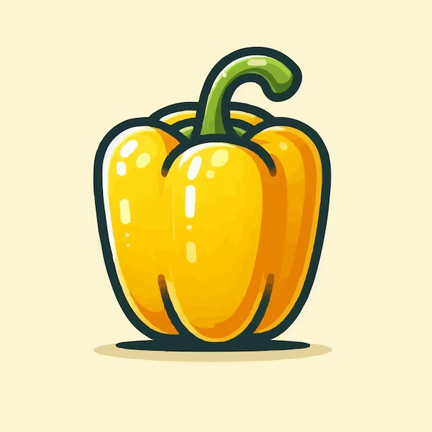 La mascota del Capsicum amarillo