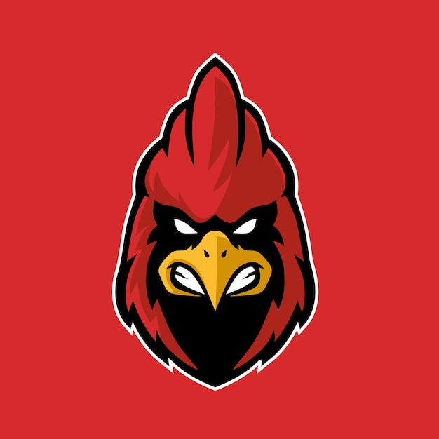 Mascota cardenal para logo sport y esport.