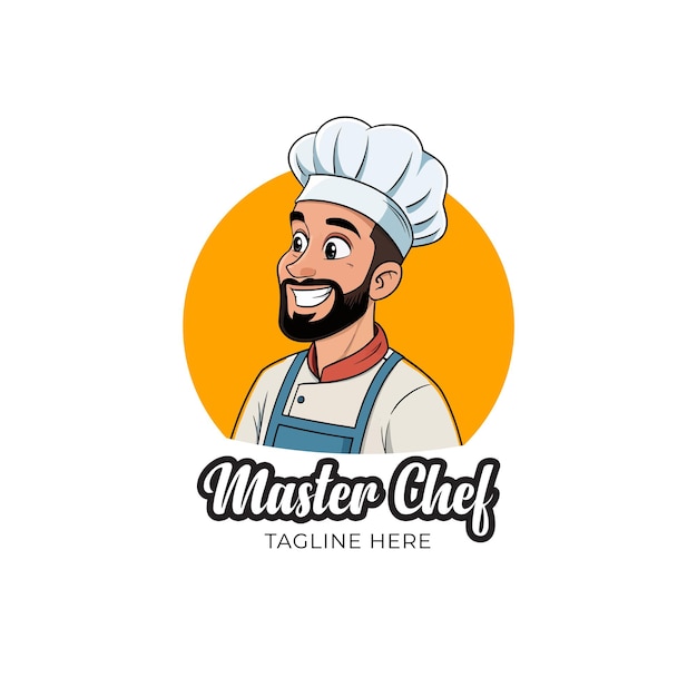 Mascota del chef maestro Logotipo de cocina Logotipo de restaurante