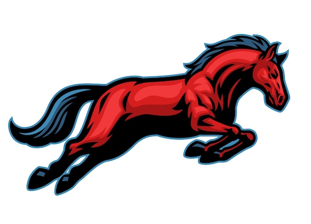 Mascota corriente de caballo mustang