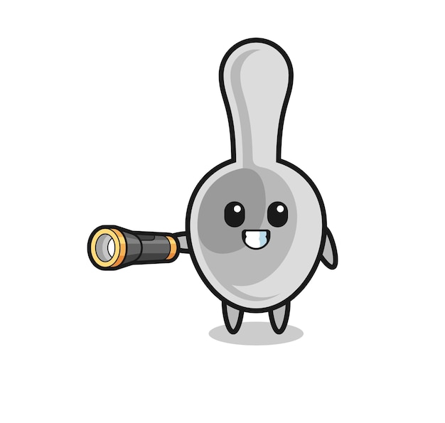 Mascota de cuchara con linterna