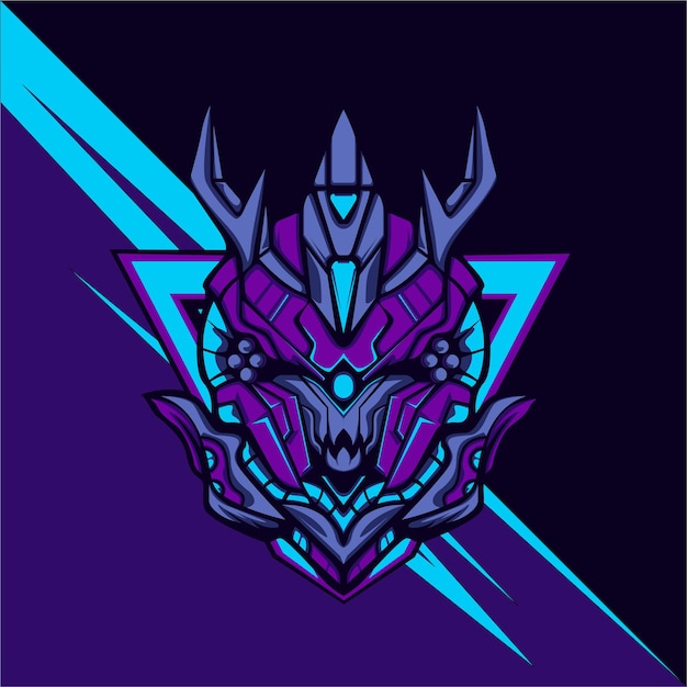 Mascota Dark Bot para juegos de logotipos u otros