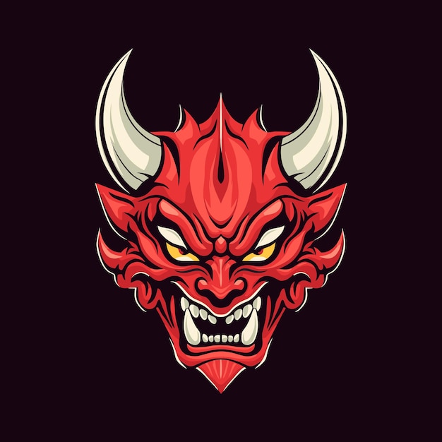 Mascota del diablo demonio y logotipo de esport