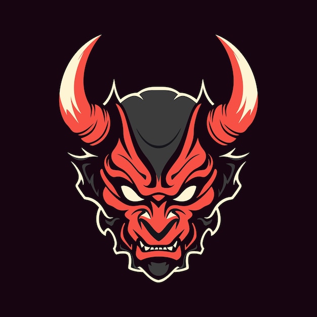 Mascota del diablo demonio y logotipo de Esport