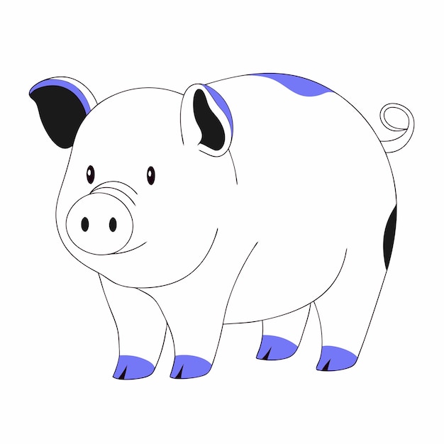 mascota dibujada a mano personaje de dibujos animados pegatina icono concepto ilustración aislada