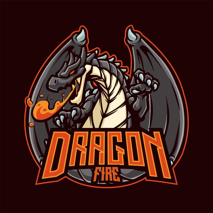 Vector mascota del dragón para esport y deporte