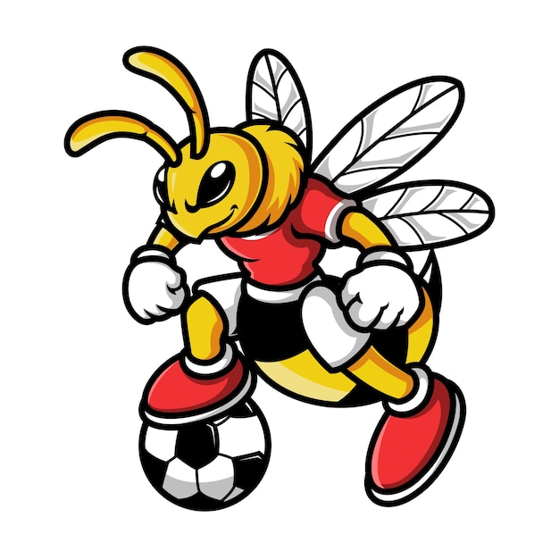 Mascota del equipo de fútbol Bee Spirit
