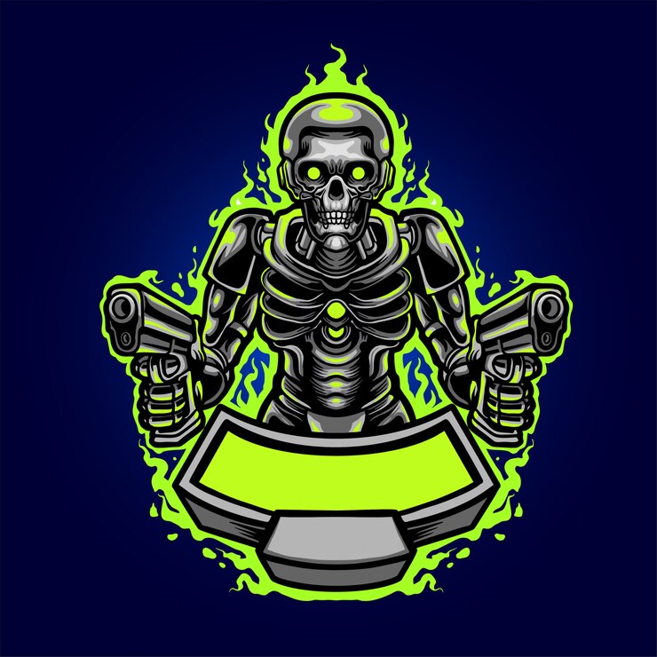 Vector mascota de esport humanoide