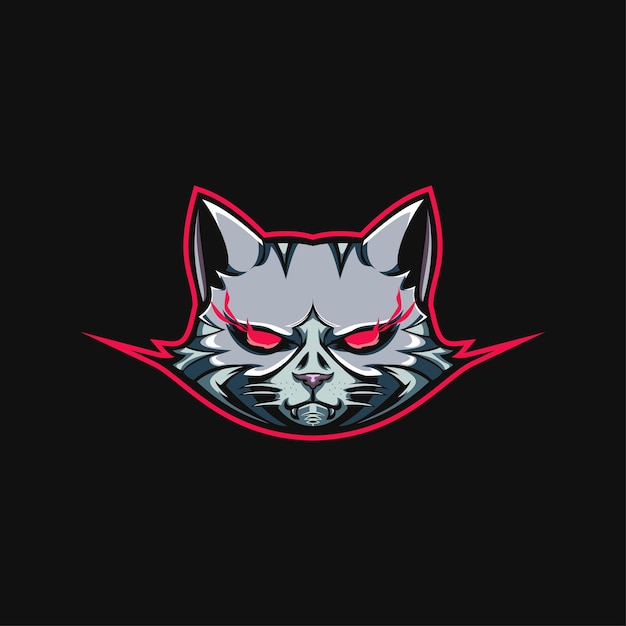 Mascota de gato para el logo de esport