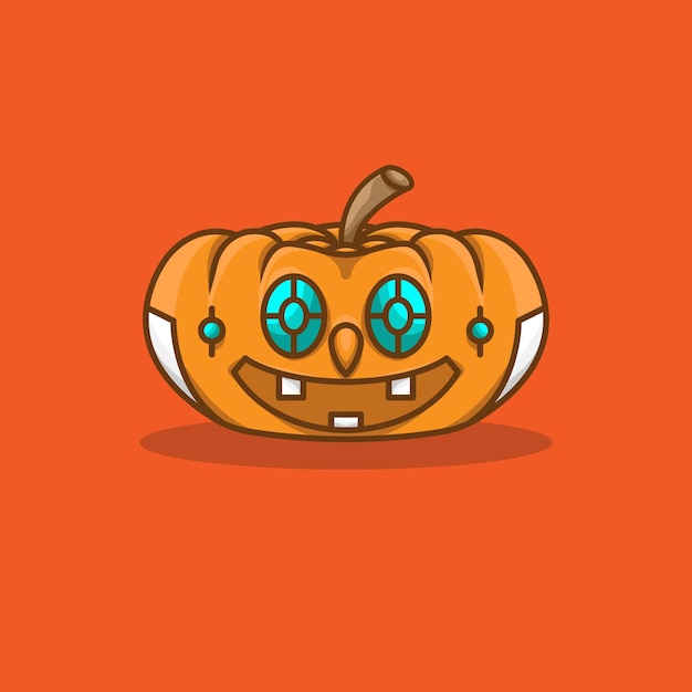 Vector mascota halloween calabaza fruta
