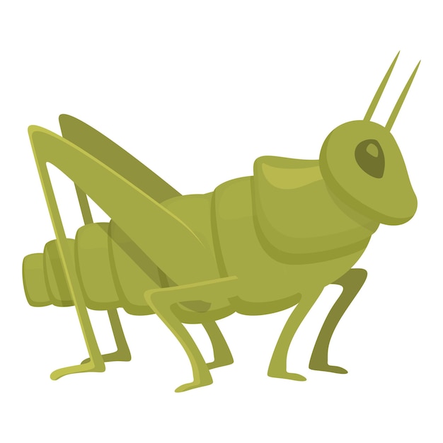 Mascota icona de saltamontes vector de dibujos animados Arte naturaleza