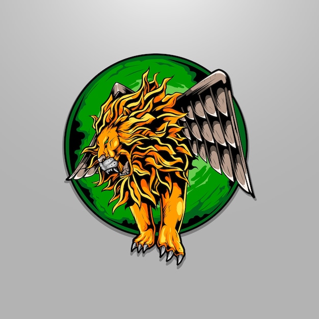 Mascota del león alado