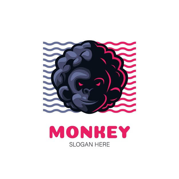 Mascota del logo del mono