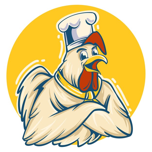 Vector mascota del logo de pollo