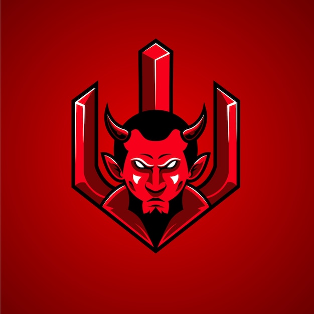 Vector mascota del logotipo del diablo