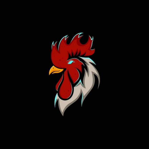 Vector mascota del logotipo del gallo