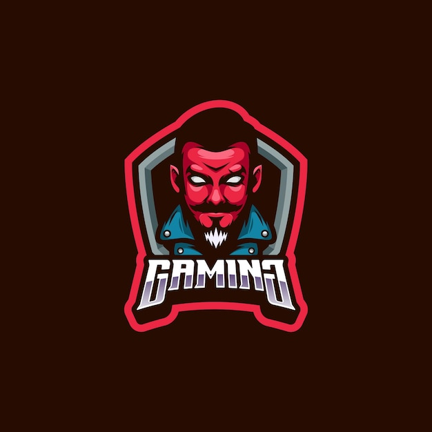 Mascota del logotipo del hombre diablo