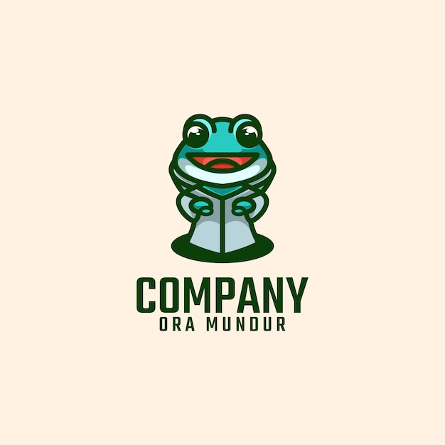 Mascota del logotipo de la rana