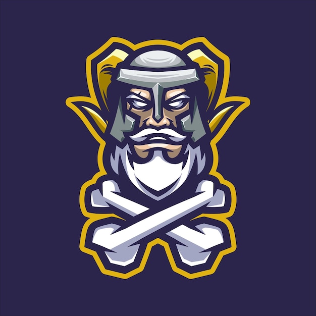 Mascota del logotipo de vikingo